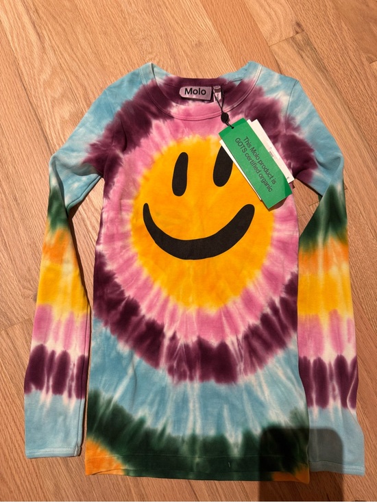Molo Other - Molo Tie-Dye Long Sleeve Tee with Yellow Smile